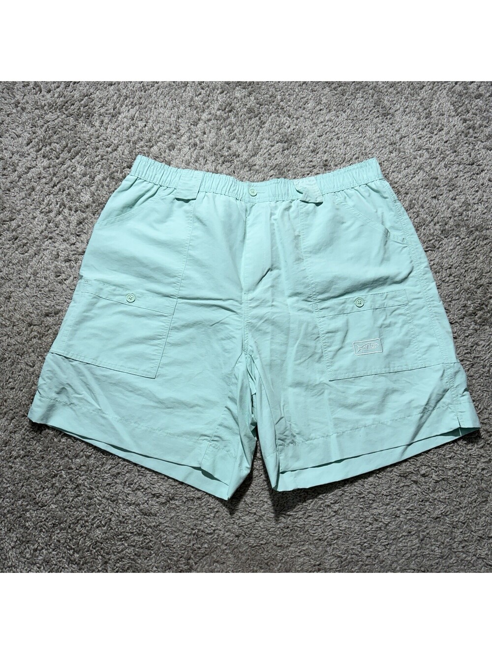 AFTCO Bluewater Fishing Shorts Mens 42 Blue Cargo Utility Performance Outdoor